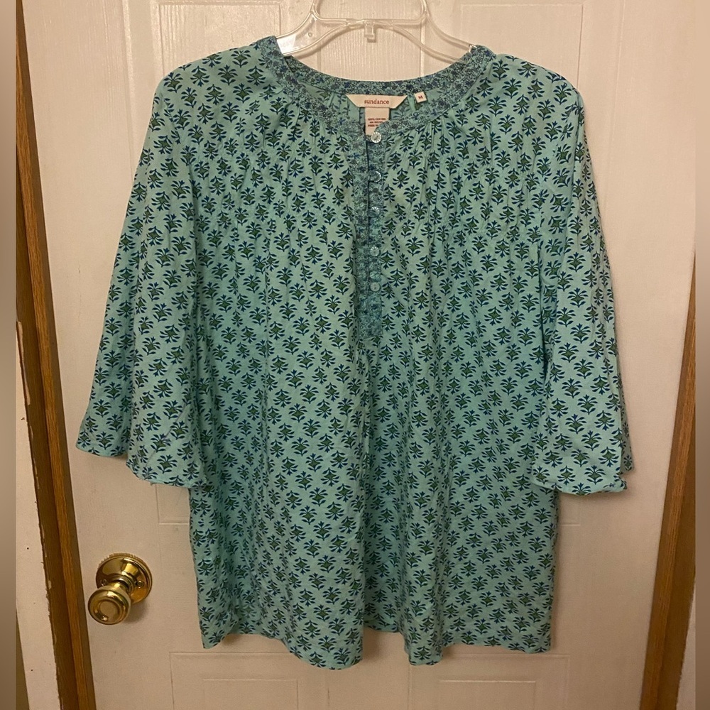 Sundance Blue Floral Women's Blouse